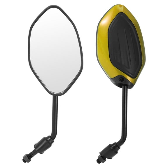 Unique Bargains 1 Pair Motorcycle Rear View Mirrors Handlebar Mirrors Plastic