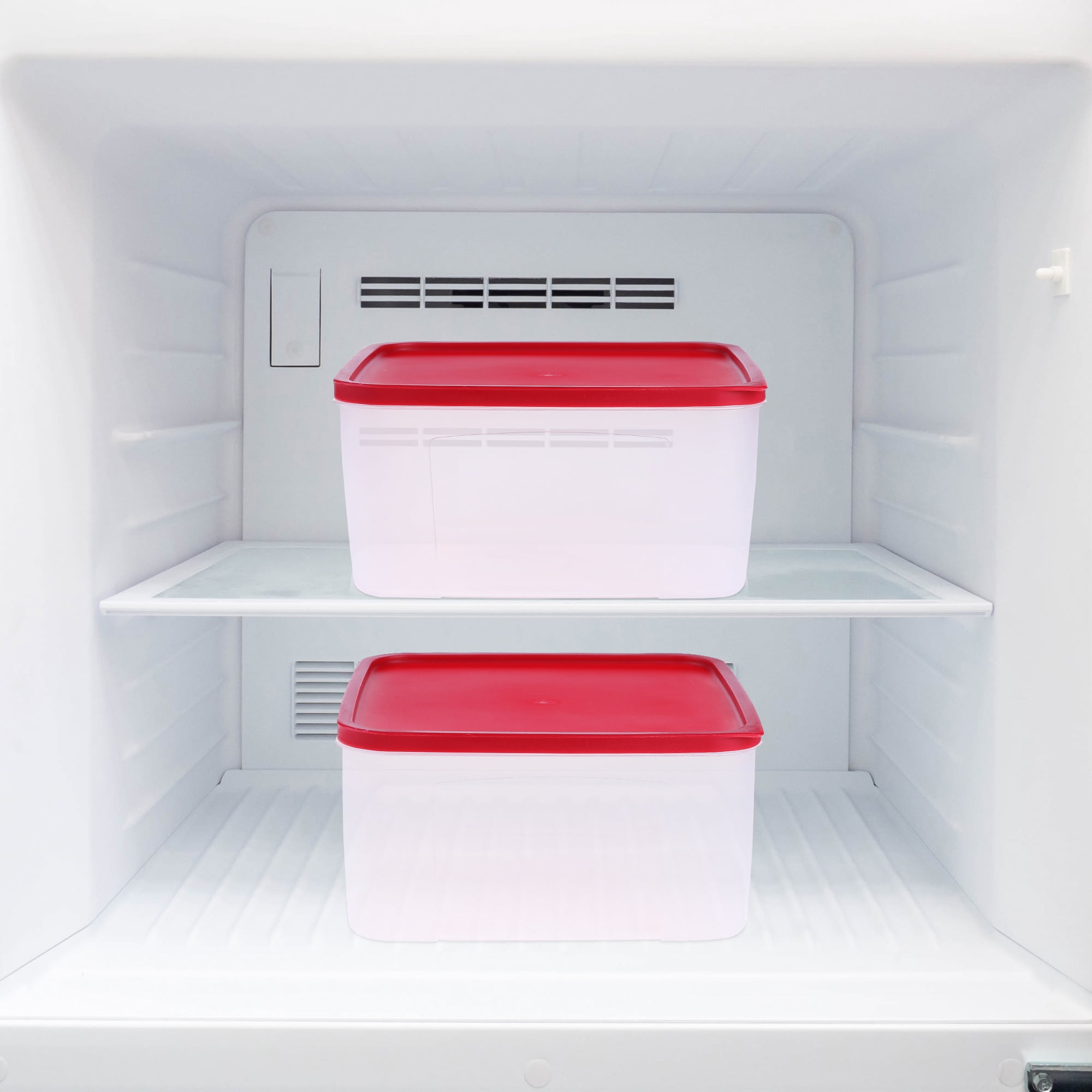 Unique Bargains Food Storage Containers Stackable Lunch Box 10 Packs Red