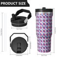 thumbnail image 4 of Christmas 30oz Handheld Travel Tumbler with Handle – Double Wall Stainless Steel Insulated Cup, Flip Straw Lid, Leak-Proof & BPA-Free for Hot and Cold Drinks – Durable Coffee & Juice Mug Black, 4 of 7