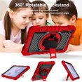 thumbnail image 3 of TECH CIRCLE Galaxy Tab A 8.4" Case SM-T307,  Sturdy Kickstand Rugged Case with Hand/Shoulder Strap, Red, 3 of 8