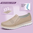 thumbnail image 4 of Women's Slip on Casual Comfortable Work Nurse Flat Shoes Camel 8, 4 of 9