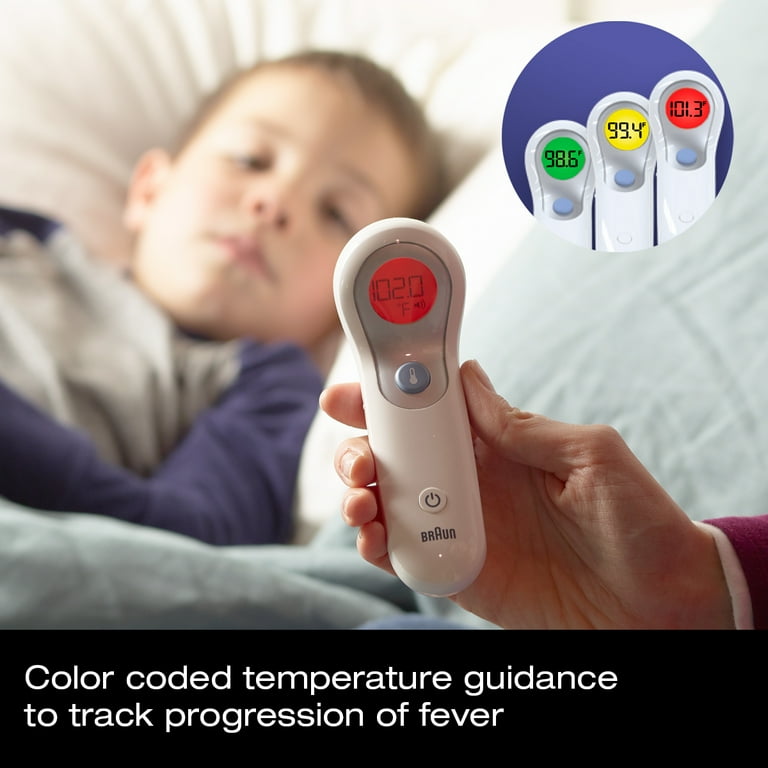 Braun No Touch Forehead Digital Thermometer All Ages White BNT300US