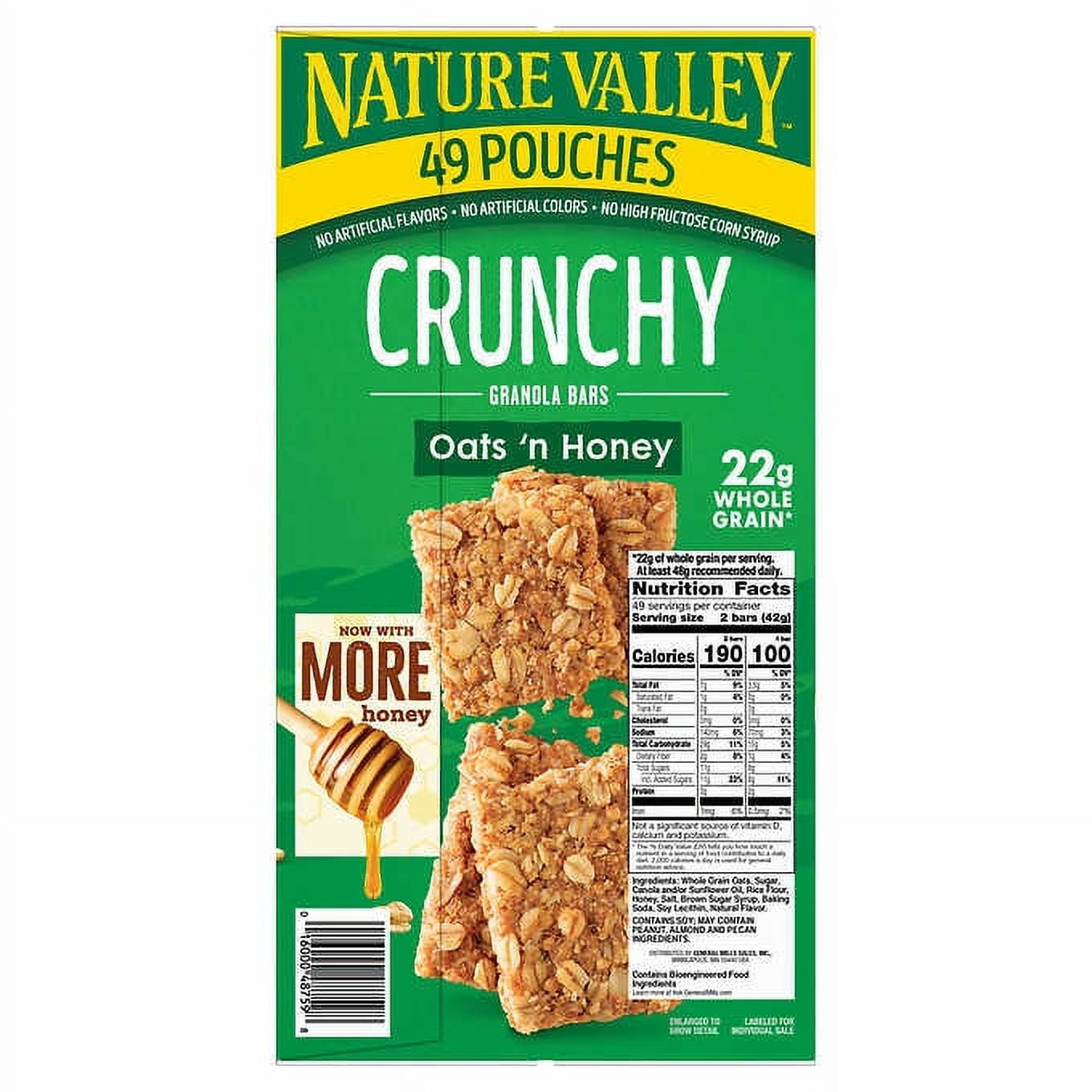 Nature Valley Crunchy Granola Bar, Oats 'n Honey, 1.49 oz, 49-count