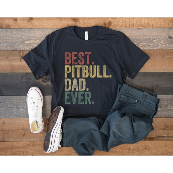 Retro Pitbull Dad Shirt, Funny Pitbull Lover Gift