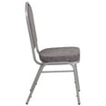 thumbnail image 6 of Emma + Oliver 4 Pack Crown Back Stacking Banquet Chair in Herringbone Fabric - Silver Frame, 6 of 12