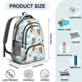 thumbnail image 5 of Highland Cow and Butterfly Print Backpack for School, Cute School Bag with Adjustable Shoulder Straps and Padded Back, 16.9"x12.6"x5.9", 5 of 5