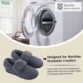 thumbnail image 7 of VANSARTO Mens Knit Bootie Slippers Comfy Casual Memory Foam Boot Slipper Indoor Outdoor House Shoes, Dark Blue, Size 9, 7 of 7