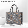 thumbnail image 3 of Large Capacity Tote Bag,Dalmatian Corgi Bulldog Handbag Fashion Luxury Tote Bag,15.7"x13"x 5.1" Inches,Laptop Compatible, 3 of 6