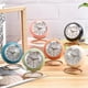 thumbnail image 4 of Despertadores analógicos, retroiluminación retro, bonito diseño simple, pequeño reloj de escritorio con luz nocturna, silencioso, sin tictac, funciona con pilas, para niños, 4 of 4