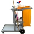 thumbnail image 4 of Janitorial Cart Bag, 24 Gallon  Large Capacity Padded Housekeeping Commercial  Cleaning Cart Bag for Collecting Trash or Clothing (Yellow), 2 Pack, 4 of 6