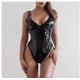 thumbnail image 1 of Primavera moda cuero negro Sexy fiesta mujer mono verano Club sólido sin mangas Oficina señoras elegante básico elástico, 1 of 2
