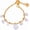 Gold, variant on Tassel Crystal Dangling Beads Link Chain Ring for Women Stainless Steel Teardrop Statement Rings Stacking Finger Band Fashion Jewelry
