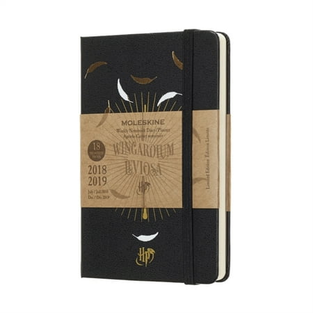 Moleskine Weekly Notebook (Moleskine 2018-2019 18m Limited Edition Harry Potter Weekly Notebook, Pocket, Weekly Notebook, Black, Hard Cover (3.5 X 5.5))