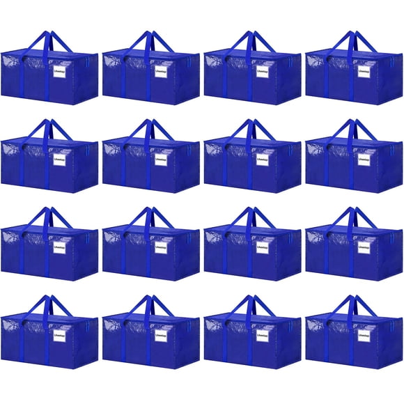 Bolsas de mudanza Ukeetap, paquete de 16, extra grandes, resistentes, color azul
