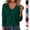 Green, variant on YTCAMLO 100%Cotton Fall Sweaters for Women Dressy Casual Long Sleeve Knitted Sweaters with Buttons Plus Size V Neck Pullover Tops