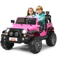 thumbnail image 2 of Topbuy Pink 12 V Jeep Car Powered Ride-On with Remote Control, 2 of 10
