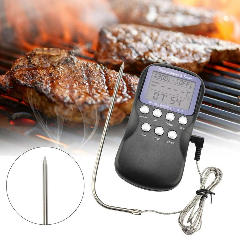 YLSHRF Digital Wired Barbecue BBQ Meat Oven Electronic Thermometer Grill  Cooking Food Probe, Digital BBQ Thermometer, Digital Meat Thermometer 