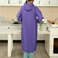 thumbnail image 5 of shqvo Women Long Raincoat Rain Jacket Coat Plus Size Lightweight for Work Hooded Full Zip up Waterproof Windbreaker, 5 of 7