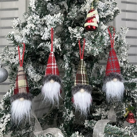

Christmas decorations clearance items outdoor indoor Christmas Ball Hat Faceless Baby Pendant Creative Old Man Dwarf Rudolph Doll