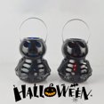 thumbnail image 3 of Bearachild Linterna de Halloween, decoración colgante interesante, lámpara de esqueleto colgante LED DIY alimentada por eléctrica, regalo Kits de decoración para fiestas Negro Bearachild HA068763-01, 3 of 6