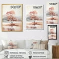 thumbnail image 4 of Designart "Charming Minimalism In Pink Nature Scenes" Tree Floater Framed Canvas Art Print, 4 of 5