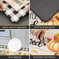 thumbnail image 4 of Fall Kitchen Rugs Set of 2, Pumpkin Decorative Anti Fatigue Kitchen Mats for Floor, Farmhouse Buffalo Plaid Kitchen Mat Cushioned, Non Slip Kitchen Runner Floor Carpet Autumn Thanksgiving Decor, 4 of 6