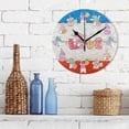thumbnail image 3 of GZHJMY Easter Gnomes Wall Clock, 10" Silent Non Ticking Round Clock, Oil Painting Easy to Read Clock for Living Room Bedroom Bathroom Home Decor Holiday Gifts, 3 of 7