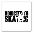 thumbnail image 1 of DistinctInk Custom Bumper Sticker - 4" x 4" Decorative Decal - White Background - Addicted to Skating, 1 of 2