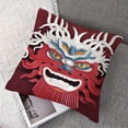 thumbnail image 7 of Chinese New Year Lion Dance Head Pillow Cover Soft Coral Fleece Pillow Cases Decorative Rectangle Pillow Covers for Decor Sofa Living Room Bedroom, 7 of 7
