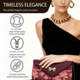 thumbnail image 6 of Xixirimido Roses Floral Print Evening Clutch Purses for Women Leather Clutch Handbags for Formal Wedding Party Prom Crossbody Shoulder Envelope Bag, Red, 6 of 7