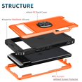 thumbnail image 5 of SaniMore for Google Pixel 6 6.4" Magnetic Case, Rugged PC & TPU Bumpers with Car Mount & Ring Kickstand Heavy Duty Full Body Protective Case for Google Pixel 6 Women Men, Orange, 5 of 9