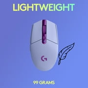 Logitech G305 LIGHTSPEED Wireless Gaming Mouse, HERO Sensor, 12,000 DPI, Lightweight, 6 Programmable Buttons, 250h Battery, On-Board Memory, Compatible with PC, Mac - Lilac