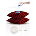 thumbnail image 5 of Outdoor Throw Pillow Cover Classic Red and Black Grid Lattice Waterproof Cushion Covers 2 Pack Farmhouse Buffalo Checker Plaid Pillow Cases Home Decoration for Patio Garden Couch Sofa, 5 of 7