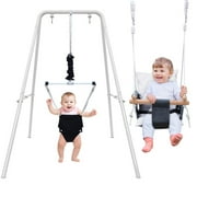 Hapfan 2 in 1 Baby Jumper and Toddler Swing Set with Stand Bouncers for Infant - N/A