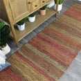 thumbnail image 4 of Spontaneous Jute Handwoven 8' x 10' Area Rug in Maroon/Orange Striped, 4 of 5