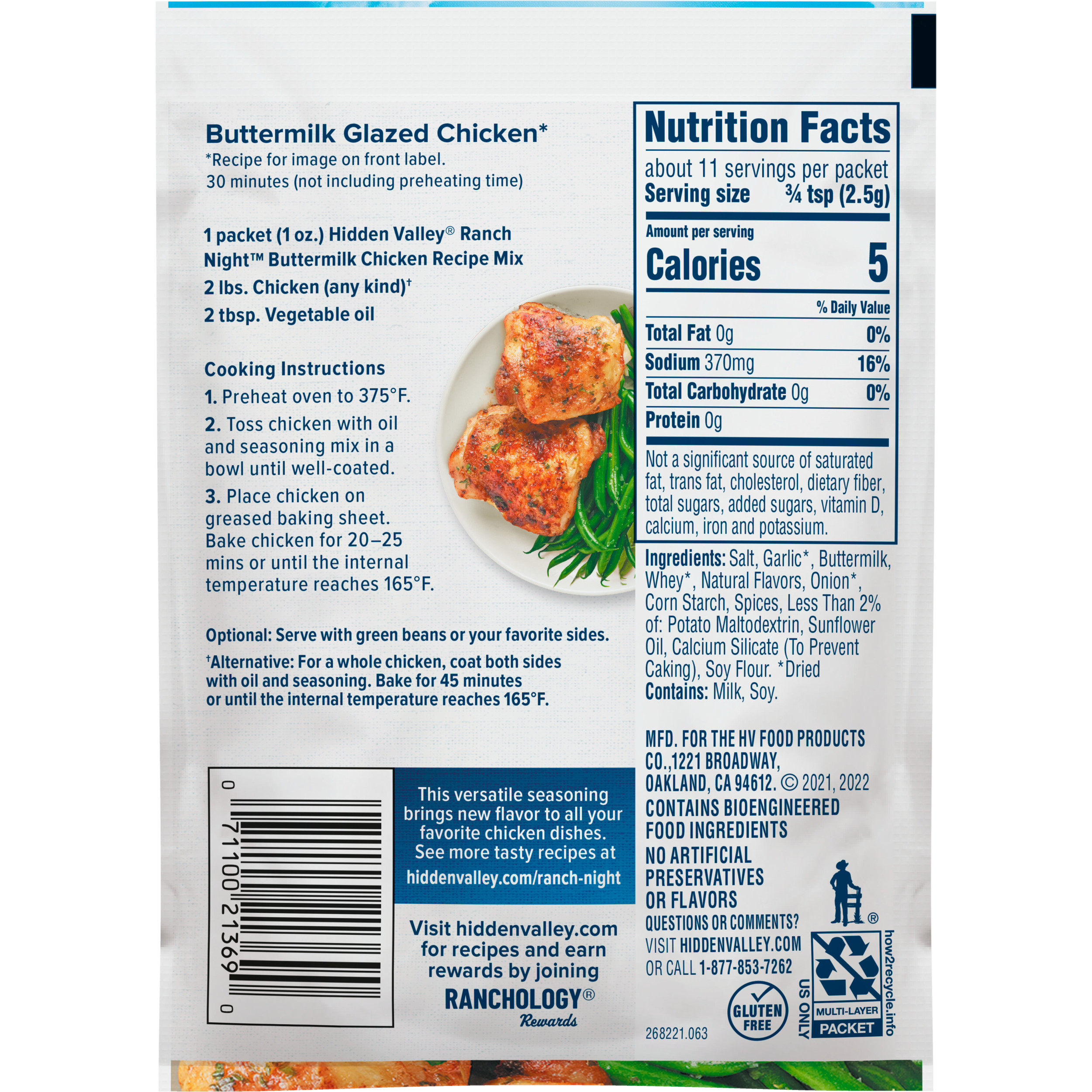 Hidden Valley Ranch Night Buttermilk Chicken Premium Seasoning Mix 1 Hidden Valley Ranch Night Buttermilk Chicken Premium Seasoning Mix 1