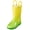 Yellow - Green, variant on Kids PVC Glitter Rain Boots - Easy On Handles - For Girls and Boys, Lightweight, Sparkly, Toddler 5 (Yellow/Green)