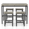 thumbnail image 2 of Furniture of America Sammiah Metal 5-Piece Counter Height Table Set in Gray, 2 of 8