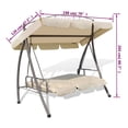 thumbnail image 2 of vidaXL Patio Swing Chair Outdoor Bench with Canopy and Cushion Swing Seat, 2 of 5