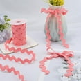 thumbnail image 3 of 12.5 Yards Rick Rack Trim for Sewing 1/2 Inch RIC Rac Ribbon Rickrack Trim Wavy Ribbon Peach Pink Zig Zag S Shaped Lace Ribbon Polyester Woven Fabric for DIY Crafts Clothes Wedding, 3 of 5