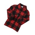 thumbnail image 1 of Seyurigaoka Christmas Parent-child Outfits, Long Sleeve Lapel Single-breasted Plaid Shirt (Black White, Red Black), 1 of 6