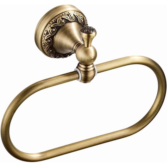 CATPAN BiutimardenBrass Closed Towel Ring with Wall Mount Angle Heavy Duty Hand Towel Bar Lavatory Hand-Towel Ring