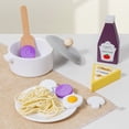 thumbnail image 4 of IBaodan Instant Savings Pretend Play Toys For Kids Children's Simulation Kitchen Class Pasta Family Family Parent-child Interactive Early Education Educational Toys Gift For Kids Purple Plastic, 4 of 7
