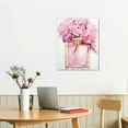 thumbnail image 2 of COMIO Pink Perfume Bottle Rose Flowers Canvas Wall Art Fashion Aesthetic Makeup Glitter Bathroom Wall Decor - Framed Modern Paris Coco Painting Pictures For Bedroom, 2 of 4