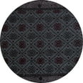 thumbnail image 1 of Ahgly Company Indoor Round Abstract Light Black Abstract Area Rugs, 7' Round, 1 of 6
