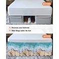 thumbnail image 6 of Summer Starfish Bed Skirt California King Size 16" Drop Coastal Beach Ocean Nautical Ruffled Wrap Around Bed Skirts Adjustable Elastic Bedskirt Dust Ruffle for California King Size Bed, 6 of 7