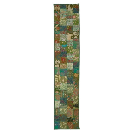 LR Resources Timbuktu Hand Crafted Maroon Sari 80L x 16W in. Table Runner