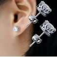thumbnail image 4 of EOEMY Women'S 925 Silver Crystal Rhinestone Crown Charm Ear Studs Earrings Gifts Us, 4 of 9