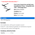 thumbnail image 2 of Front Lower Control Arm and Ball Joint Assembly Set 2 Piece - Compatible with 1995 - 1999 Dodge Neon 1996 1997 1998, 2 of 2
