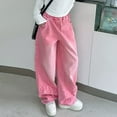 thumbnail image 2 of JLMSPLWG Kids Baggy Pants Wide Leg Jeans Girls Cute High Waist Pants Tween Girls Personalized Straight Casual Jean Toddler Girl Clothes, 2 of 9